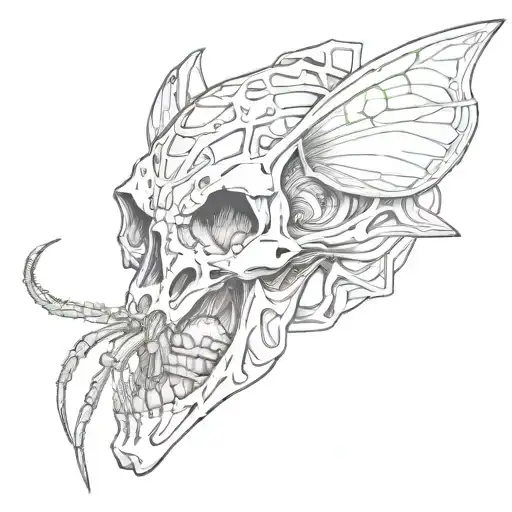 Praying Mantis Skull