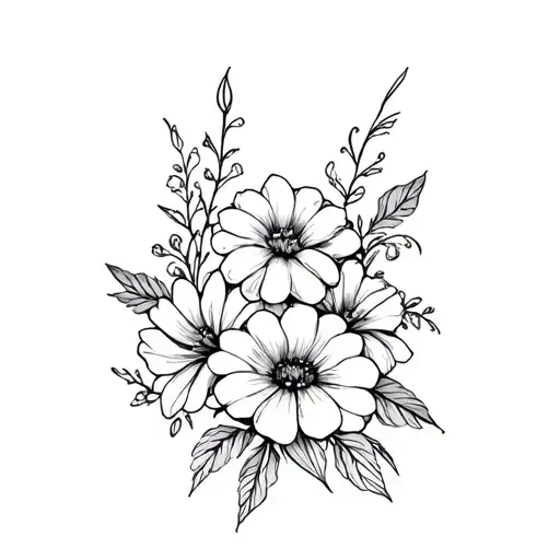 Flowers As A Tattoo Bracelet