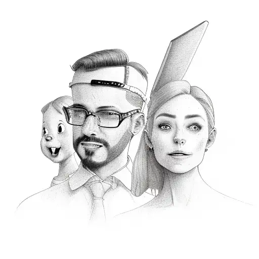 A Humorous Illustration Of The Client's Family Members As Different Types Of Aircraft