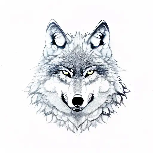 Wolf With A Rose In His Mouth