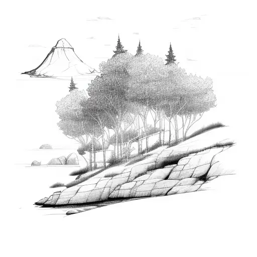 Landscape With Forest And The Beach