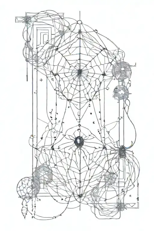 The Word Void With Spiderwebs Connecting Chains