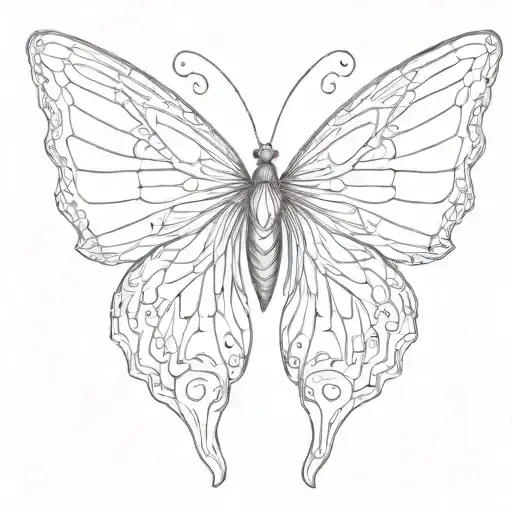 Angel Wing Butterfly Wings Sitting