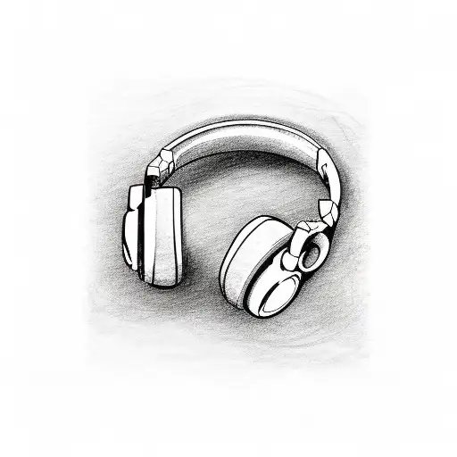 Man Who Listen To Music In Headphones