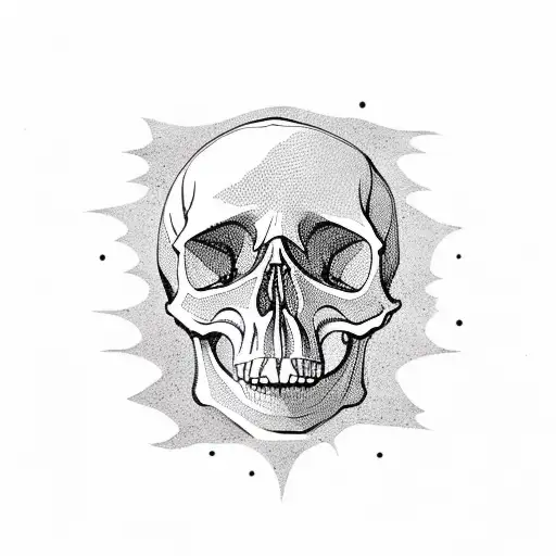 Skull With Forest Background
