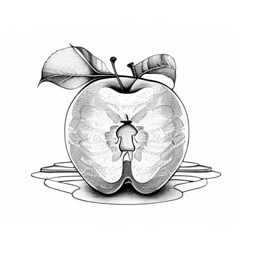 Paradise Apple With Snake Around