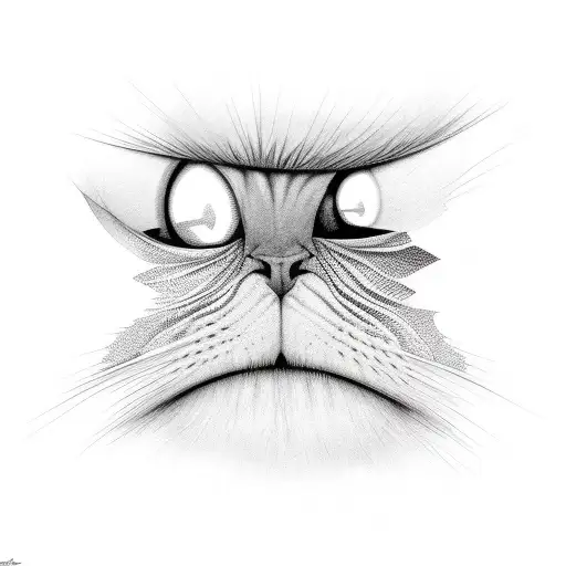 Black And White Illustration Of Mirrors And Eyes