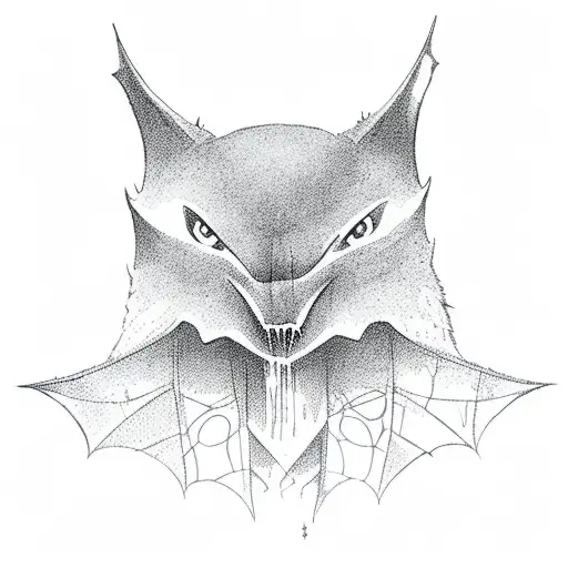 A Hauntingly Beautiful Forest With A Silhouette Of A Bat