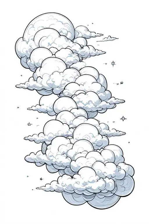 Clouds With Outer Space Between