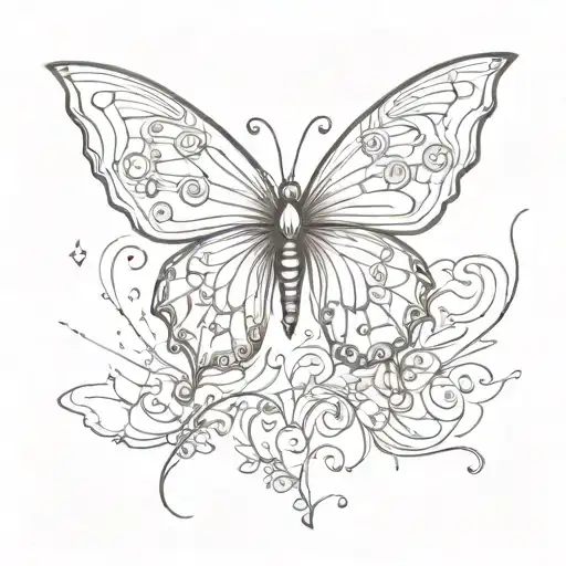 Butterfly With Fairy Wings Spread Wide