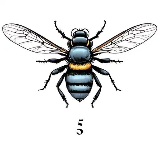 Bee With Number 5
