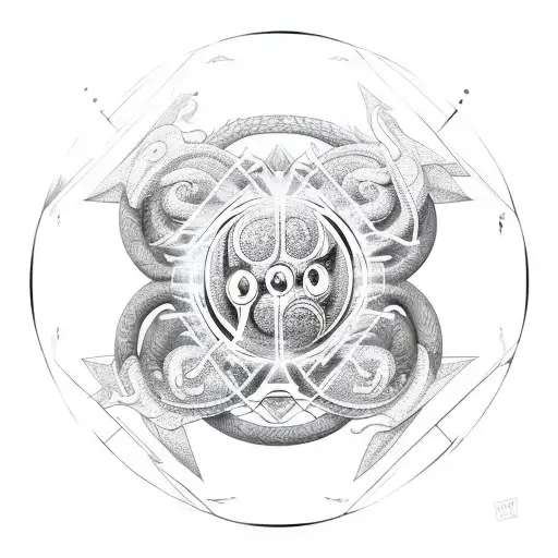 Dragon Ball Dragon Balls Arranged In A Geometric Pattern