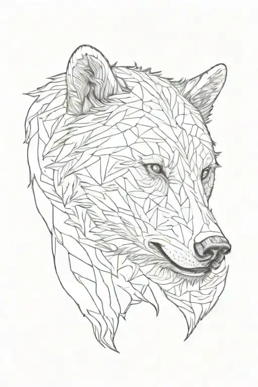 Bear And Wolf Face