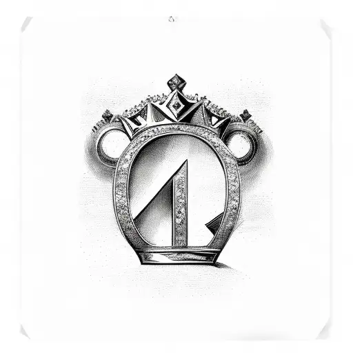 Fancy Letter A With Crown On It