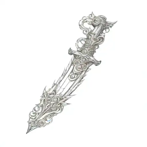 A Drawing Of A Sword