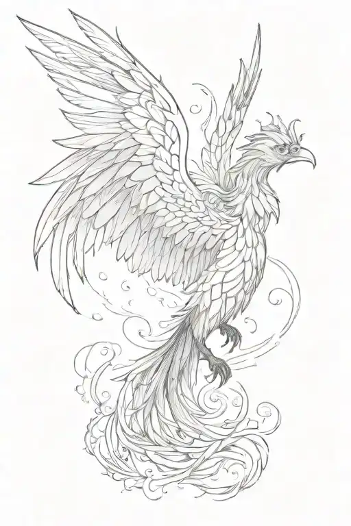 Phoenix With Open Wings