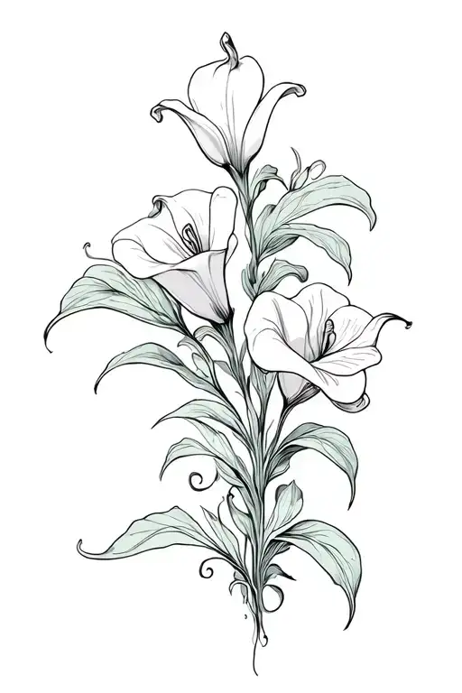 Calla Lilly And Orchid Vine Wrapping