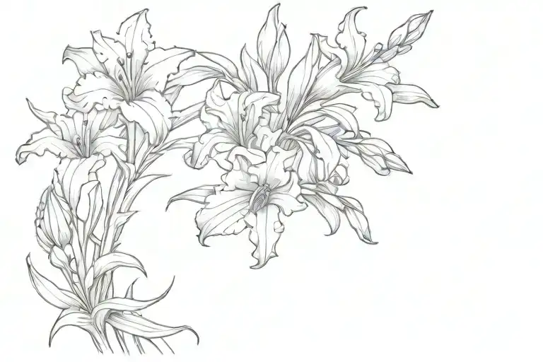 Gladiolus Flowers In Arch