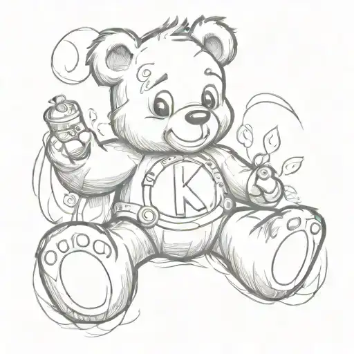 The Letter K And A Care Bear