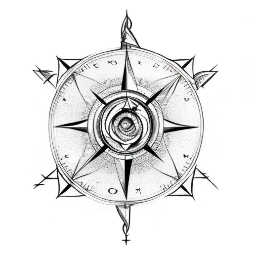 Rose With Compass Shoulder