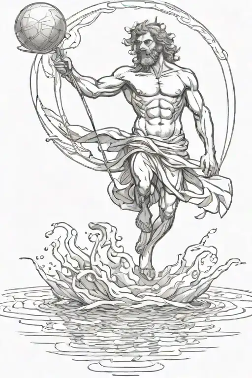 Greek God Walking On Water