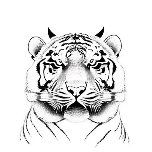 Cute Tiger With Apple