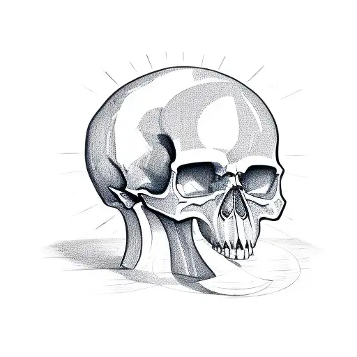 Skull With Large Diamond In The Mouth