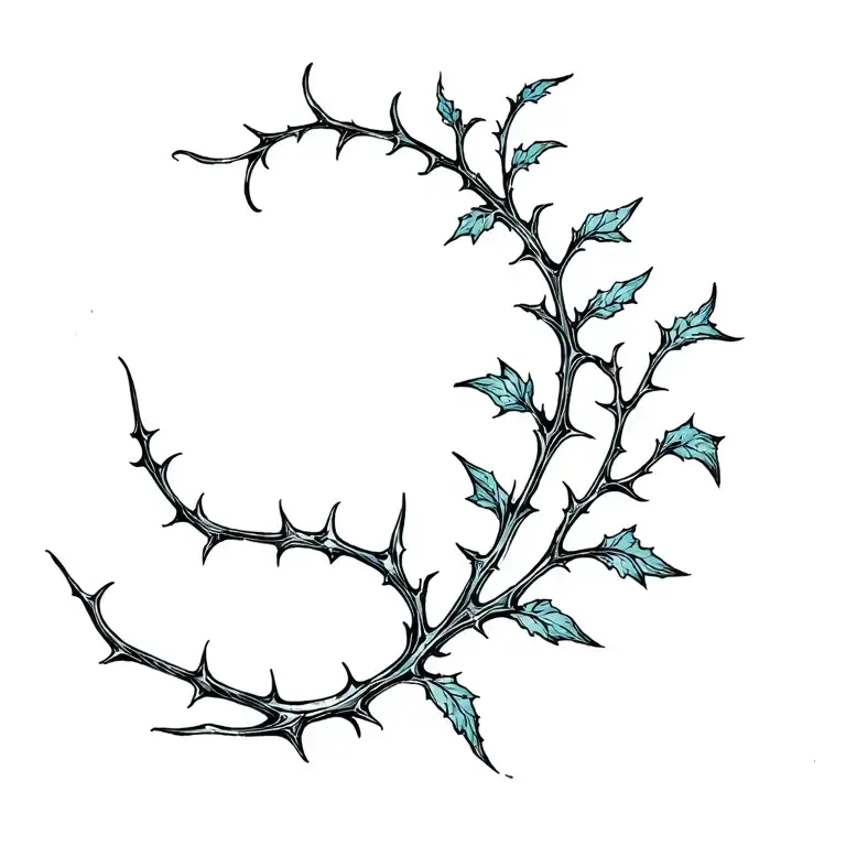 Thorn Vine In Straight Line