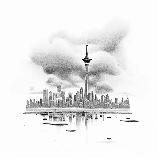 Fine Line Aucklandland Skyline