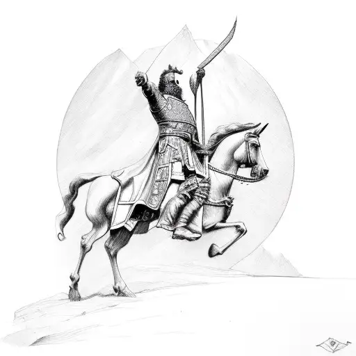 Robert The Bruce Riding A Horse