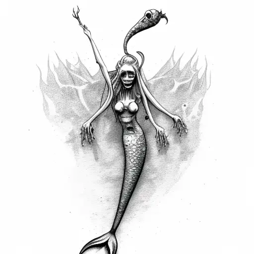Full Body Zombie Mermaid