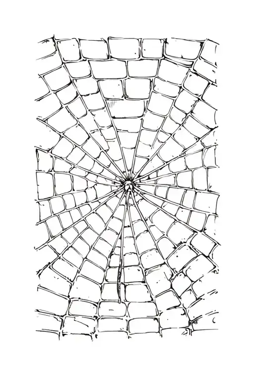 Bricks And Spider Webs Surrounding