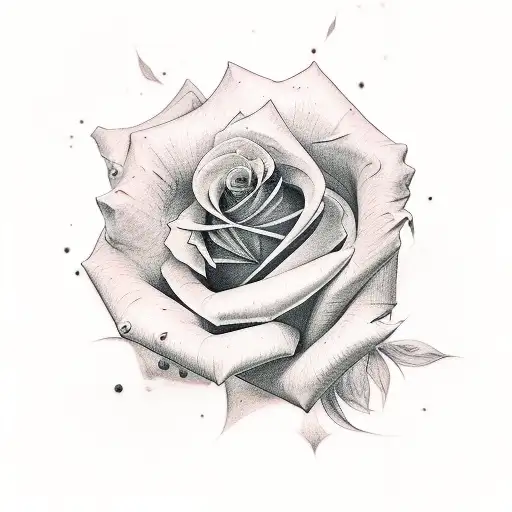 Tattoo Of Rose Biomecanic