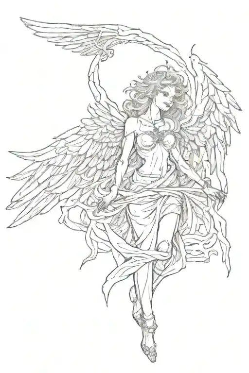 Angel From Hell With Wings Made Of Bones