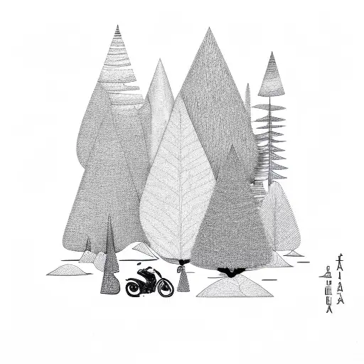 Nature Leaf Trees Mountains And Motorcycle