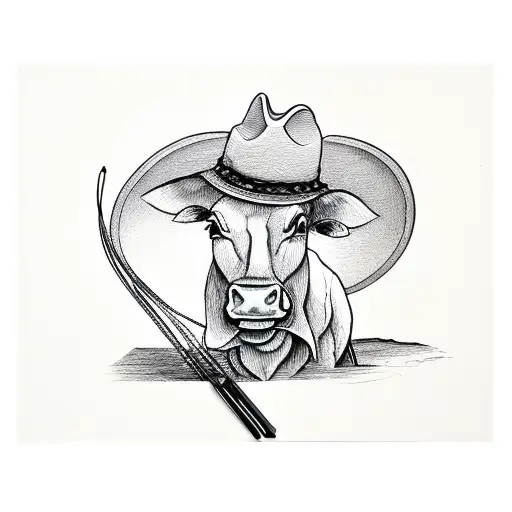 Cowboy Hat With Cow Print