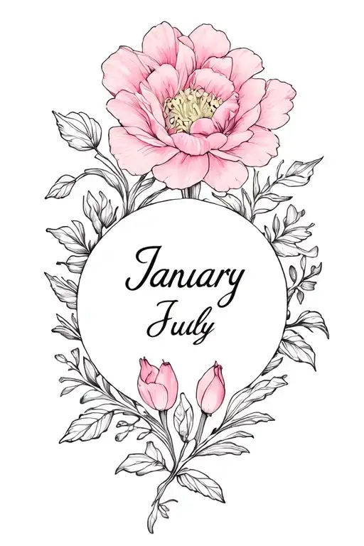 January And July Birth Flower Ornamental