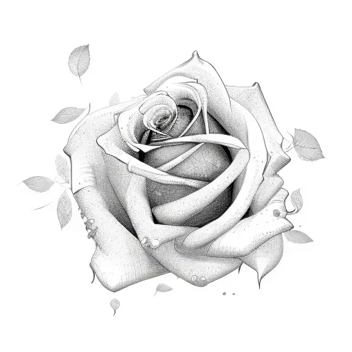 Sleeve Vine With Rose Petals Dropping