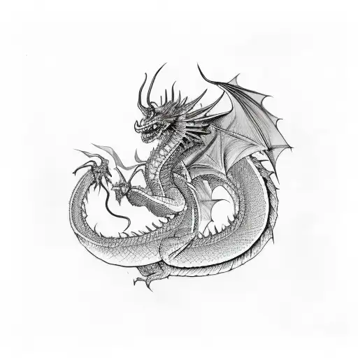 Red Dragon On Shoulder