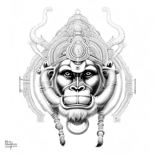 Hanuman Whole Body Image With Word Ram