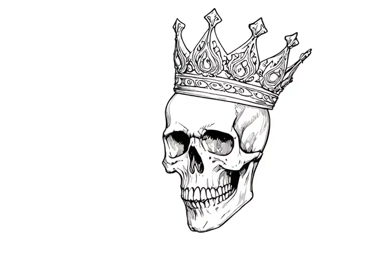 Skull Wearing A Crown