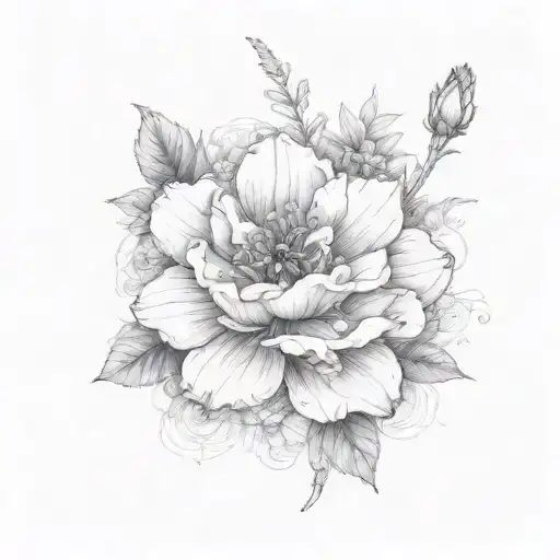 February April June Birth Flower Bouquiet