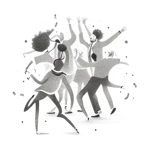 A Vibrant Party Scene With Friends Dancing And Celebrating