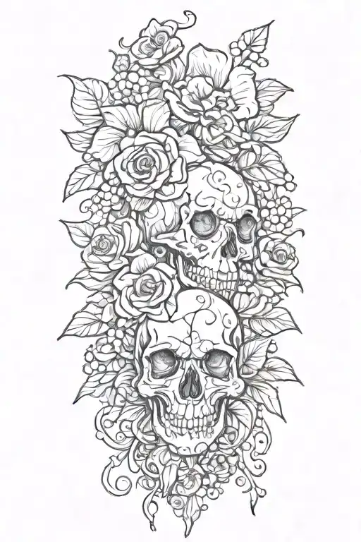 Skull Roses Orchid Flowers