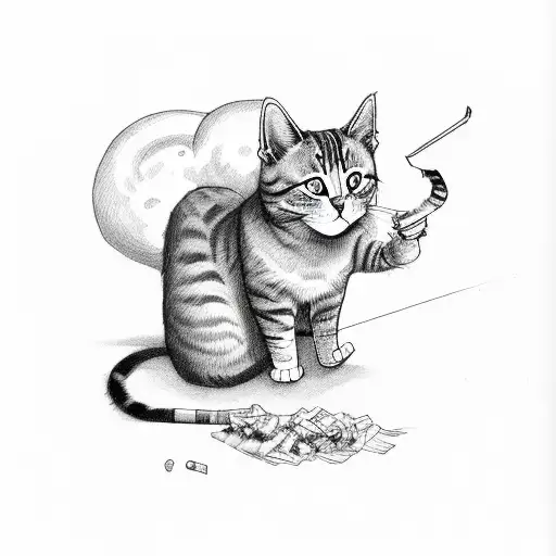 Cat Smoking Weed