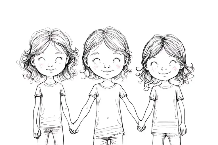 3 Children Holding Hands