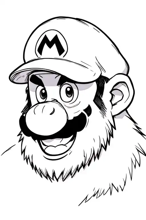 Mario's Head With A Gorilla Corp