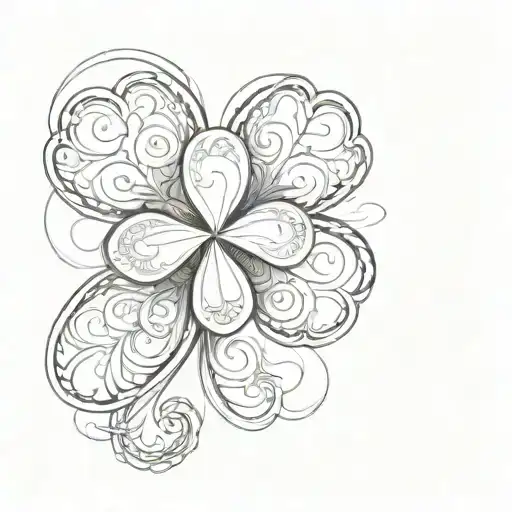 Four Leaf Clover With Infinity Sign