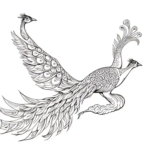 2 Flying Peacock