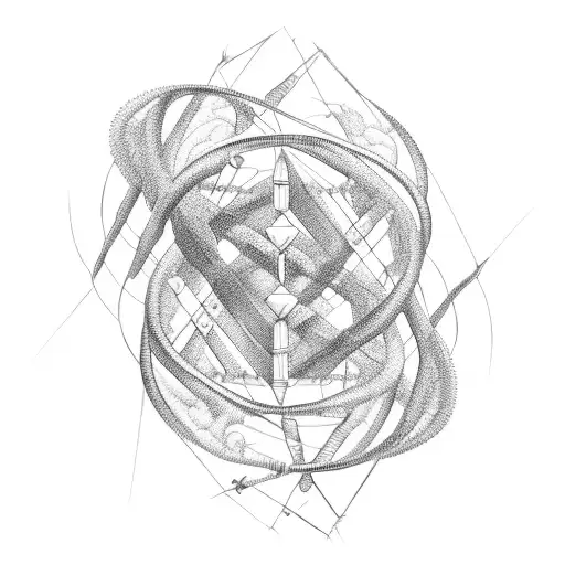 A Dna Double Helix Forming The Shape Of An Arara